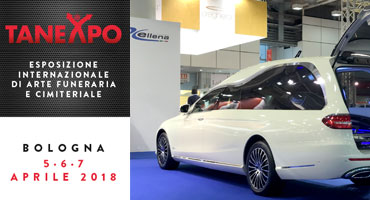 AMV Design Bologna Tanexpo 2018 arte funeraria, ellena, carrofunebre, mercedes 