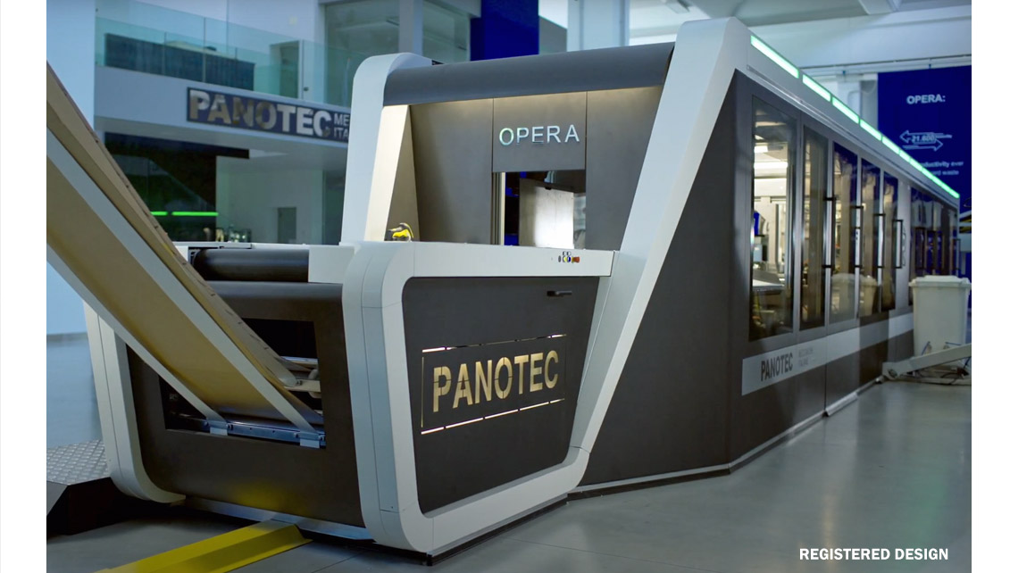 AMV Design,Panotec,Opera , Linea automatica di imballaggio, macchina forma scatole,
box making machine,packaging on-demand,
on-demand packaging