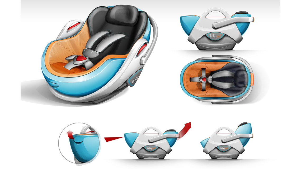 AMV Design Trio 3 in 1 ovetto passeggino seggiolino auto trsportino concept  infanzia bambini neonati