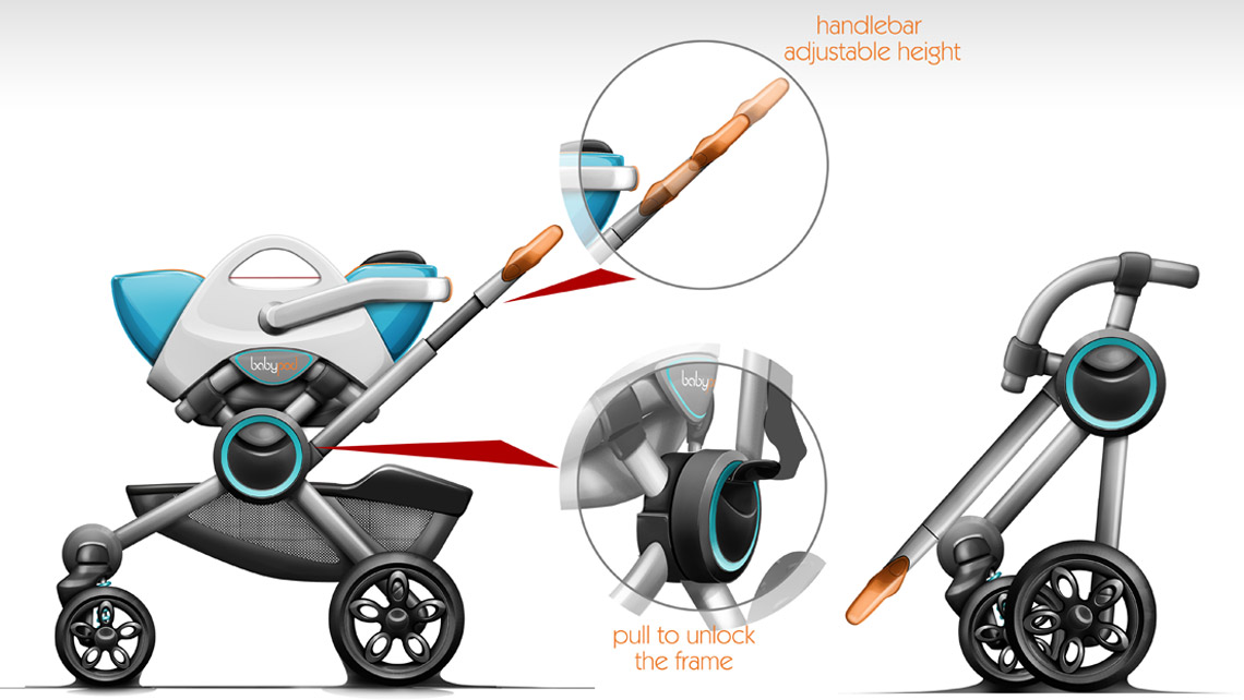AMV Design Trio 3 in 1 ovetto passeggino seggiolino auto trsportino concept  infanzia bambini neonati