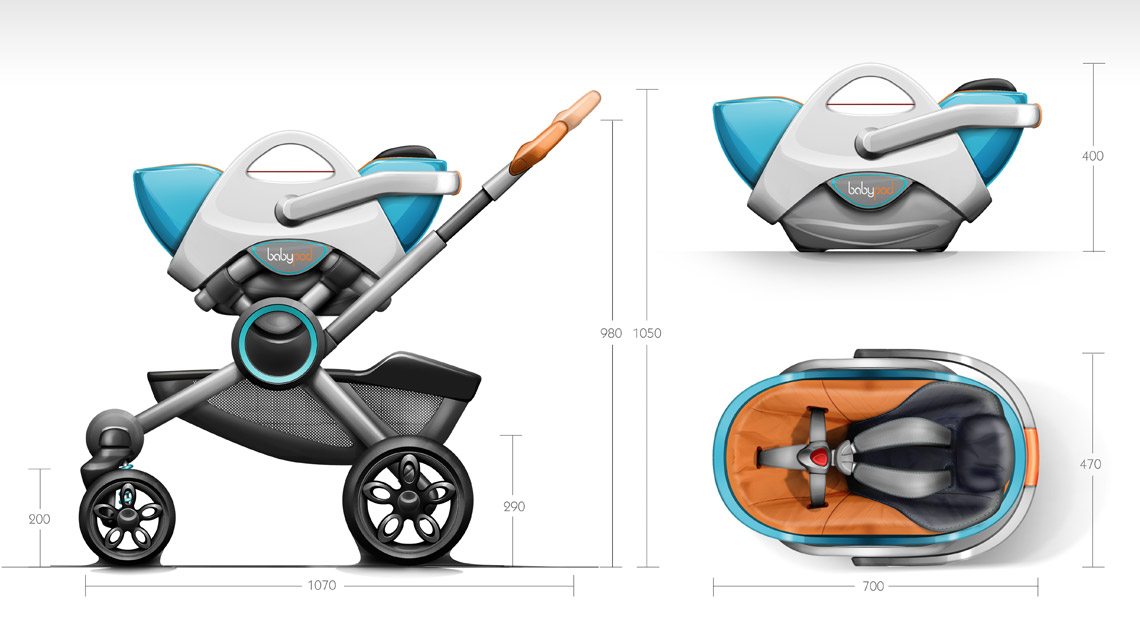 AMV Design Trio 3 in 1 ovetto passeggino seggiolino auto trsportino concept  infanzia bambini neonati
