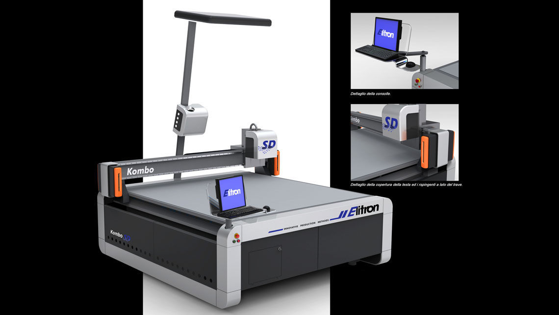 Elitron Kombo SD - Plotter per per il taglio e la finitura automatica dei materiali grafici