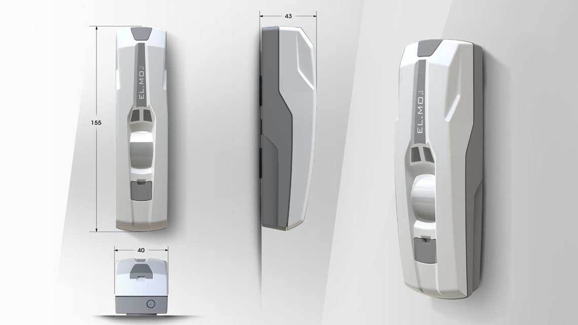 AMV Design, El.mo, Elmo , rilevatore  sensore esterno antintrusione doppia tripla tecnologia, infrarosso microonde volumetrico