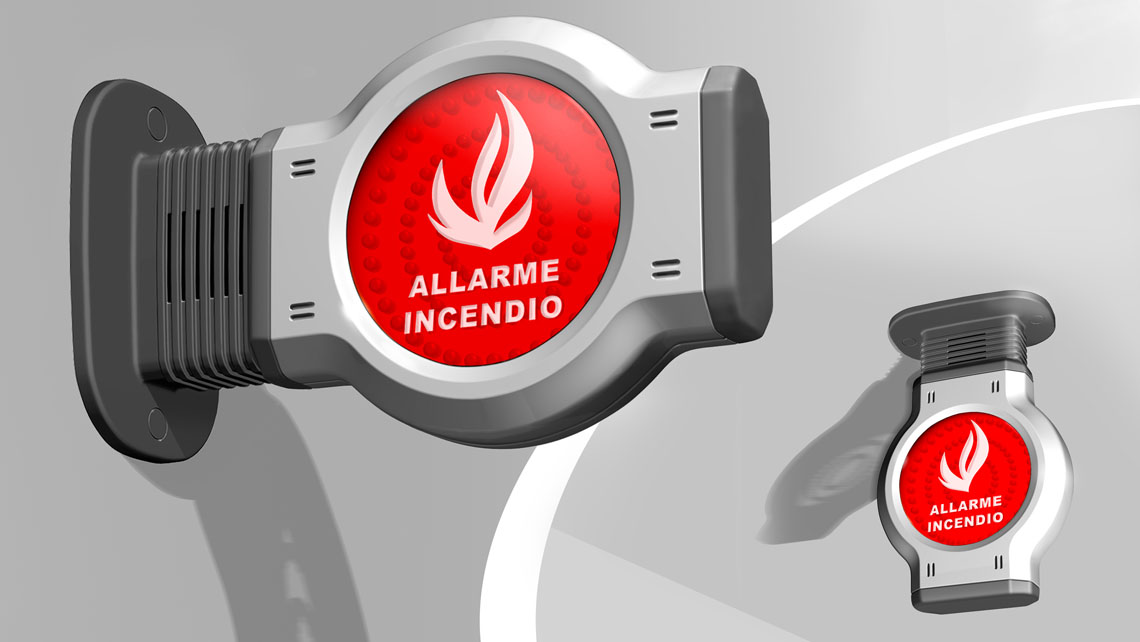 AMV Design  Elmo  el.mo Fire detection detectors Optical and acoustic fire alarm devices