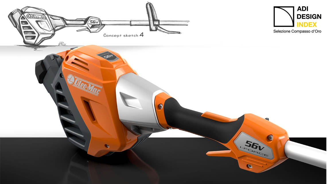 AMV Design -  Emak Oleo-mac Decespugliatore 56V Li-ion Series, Decespugliatore professionale, decespugliatore a batteria, electric professional brushcutter, BCi530T