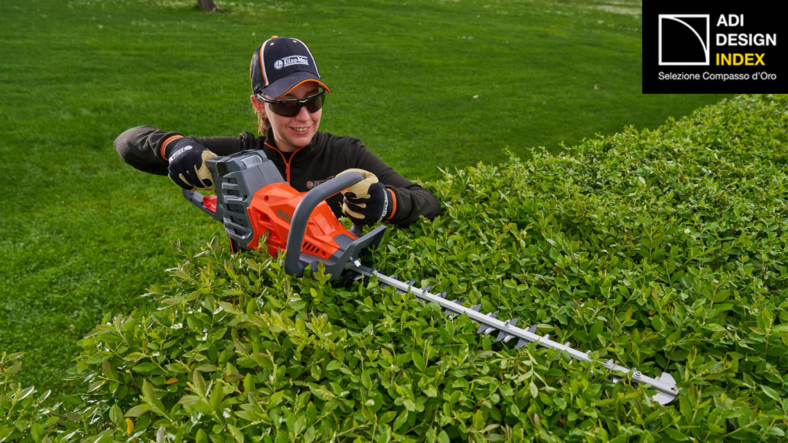 AMV Design - oleo-mac  Tagliasiepi 56V Li-ion Series emak, HCi560, tagliasiepi elettrico professionale, professional electric hedge trimmer, tagliasiepi a batteria