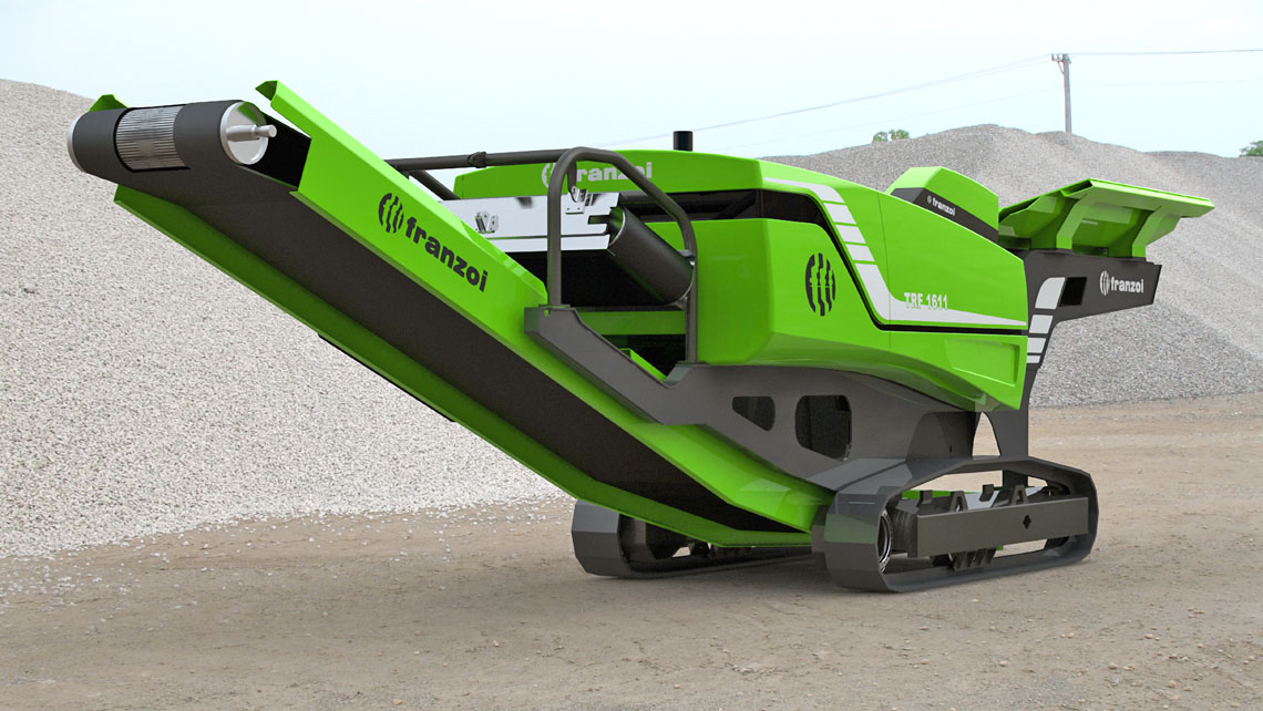 AMV Design  franzoi IMPIANTO MOBILE DI FRANTUMAZIONE Frantoio mobile rocce materiali inerti