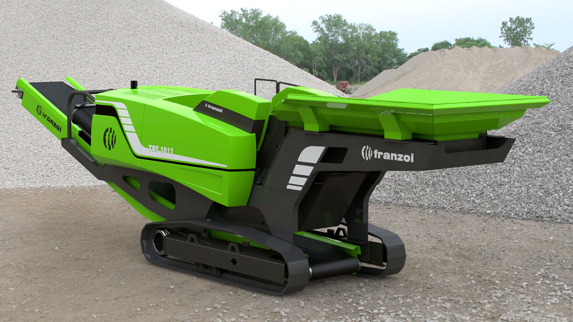 AMV Design  franzoi IMPIANTO MOBILE DI FRANTUMAZIONE Frantoio mobile rocce materiali inerti
