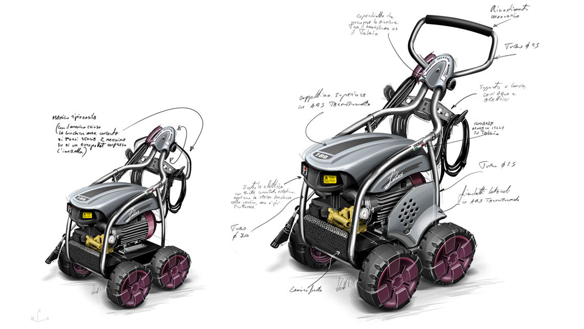 AMV Design TRAKTOR - Idrobase Cold water high-pressure cleaner