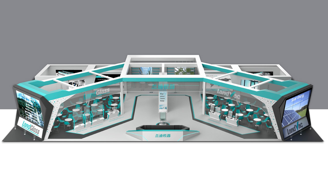 AMV Design stand espositivo Landglass Chinaglass 2019 booth Landglass Chinaglass 2019 exposition stand Beijing Pekin fair