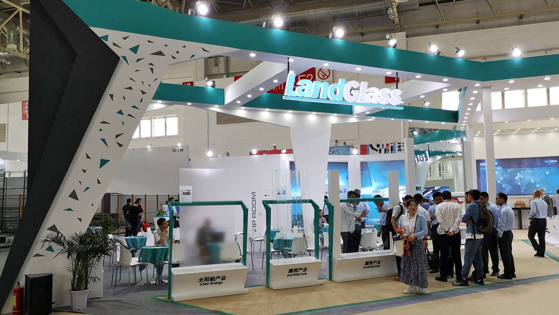 AMV Design stand espositivo Landglass Chinaglass 2019 booth Landglass Chinaglass 2019 exposition stand Beijing Pekin fair