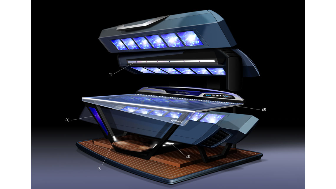 AMV Design - MÜSTER and DIKSON-  Lettino abbronzante ad alta pressione Solarium 