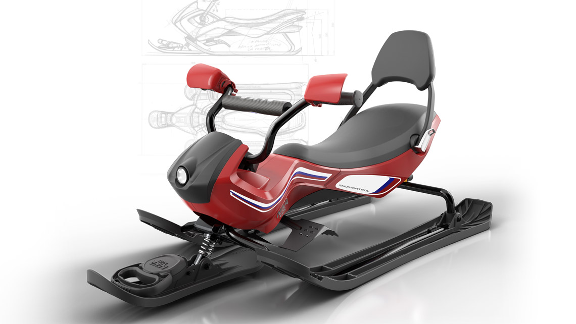 AMV Design Slitta Snowracer, Slitta, sledge, slittino, slittino da neve, slitta per bambini, Снегокат , SND4, NIKA, Snowpatrol, sled
