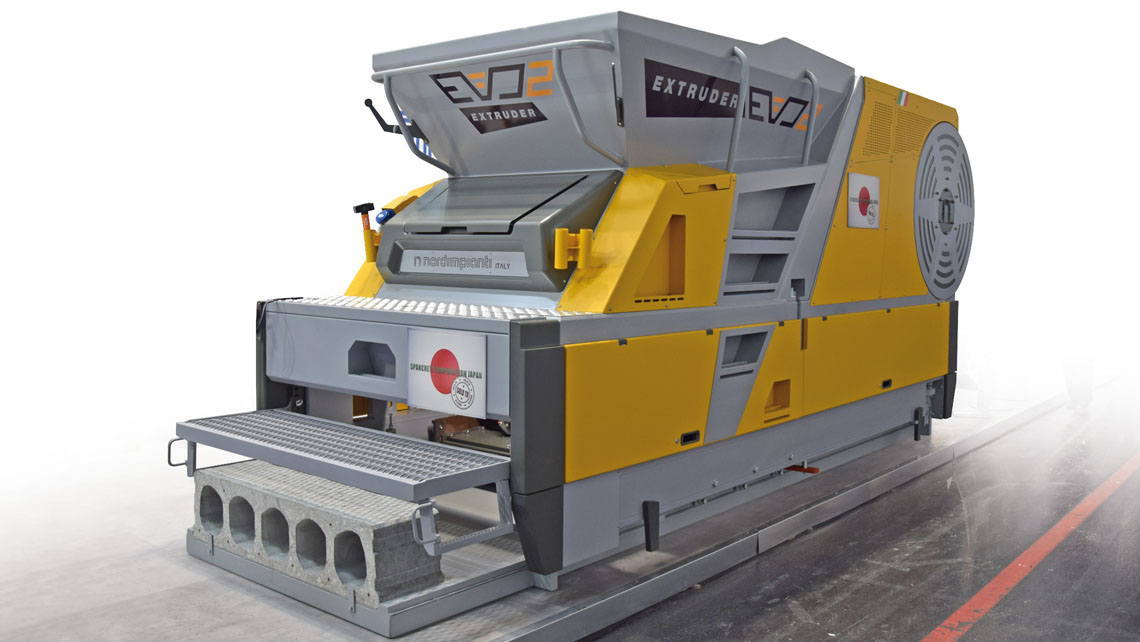 EVO2 Nordimpianti concrete extruder Estrusore di lastre alveolari