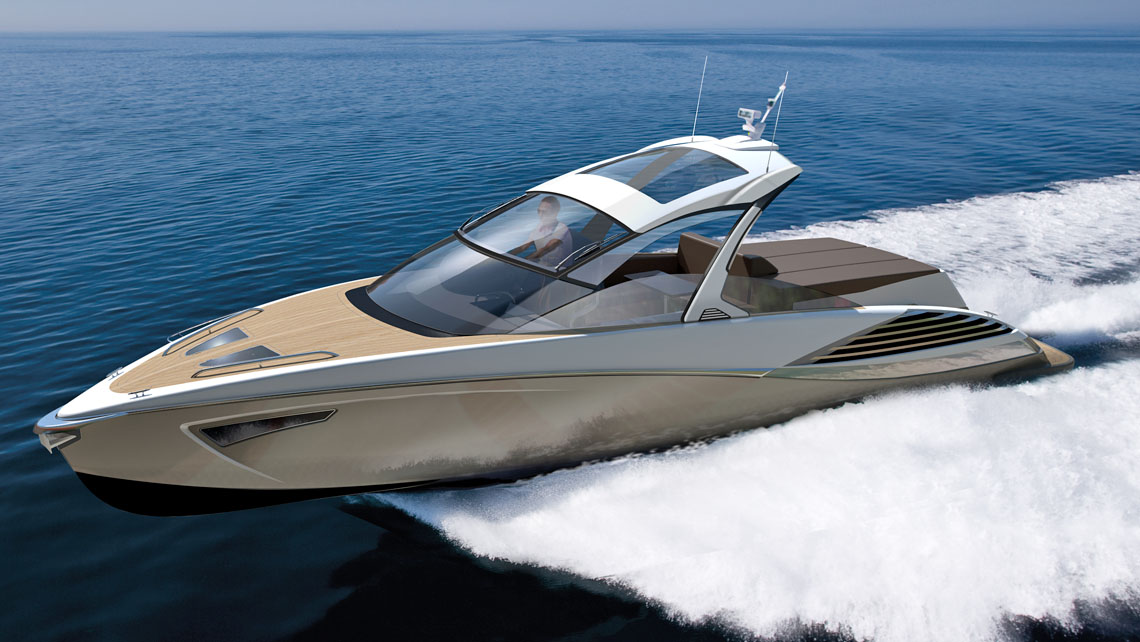AMV Design Yacht concept of Open motor boat - Motoscafo 11m - yacht design