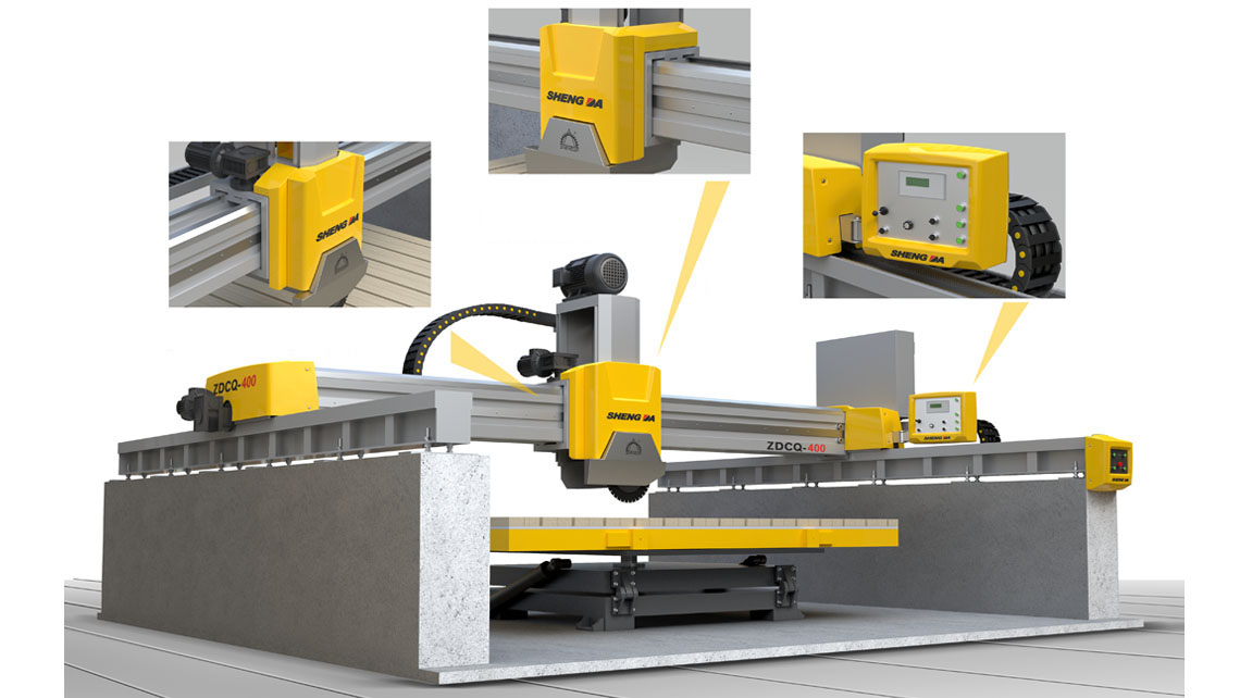 Sheng da zdcq-400   Tagliatrice a ponte per marmo  auomatic bridge stone cutting machine