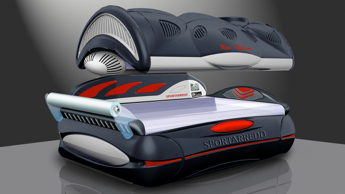 AMV Design - Sportarredo -  Lettino a Bassa Pressione Abbronzante Solarium  Maxi multisun