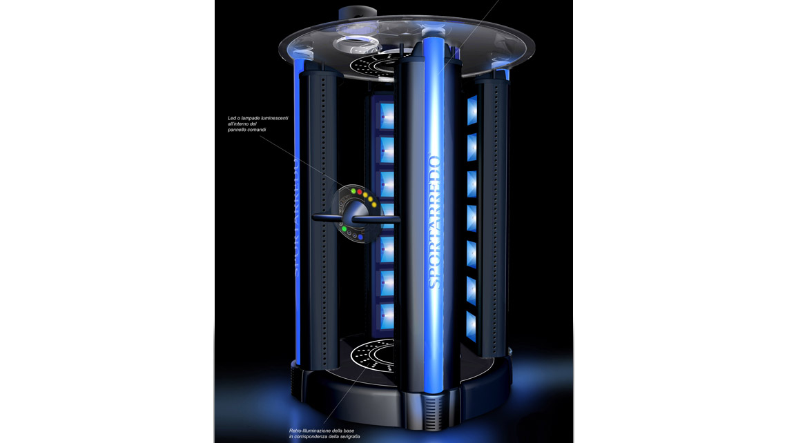 AMV Design - Sportarredo - Solarium verticale doccia abbronzante