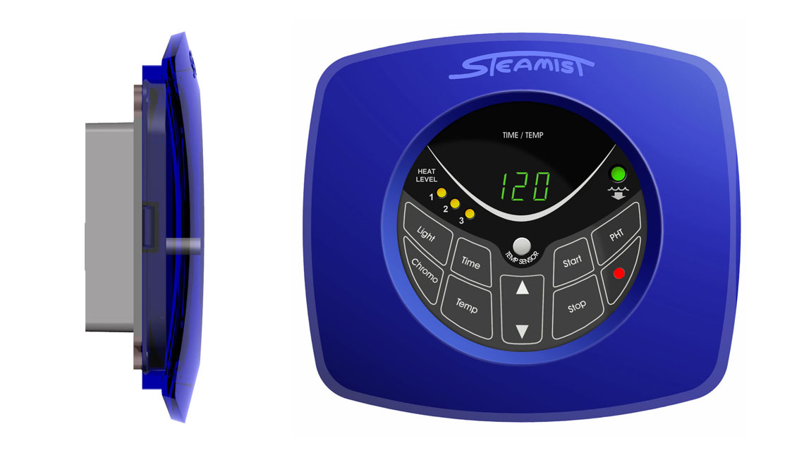 AMV Design, Steamist,steam shower Controls, control panel