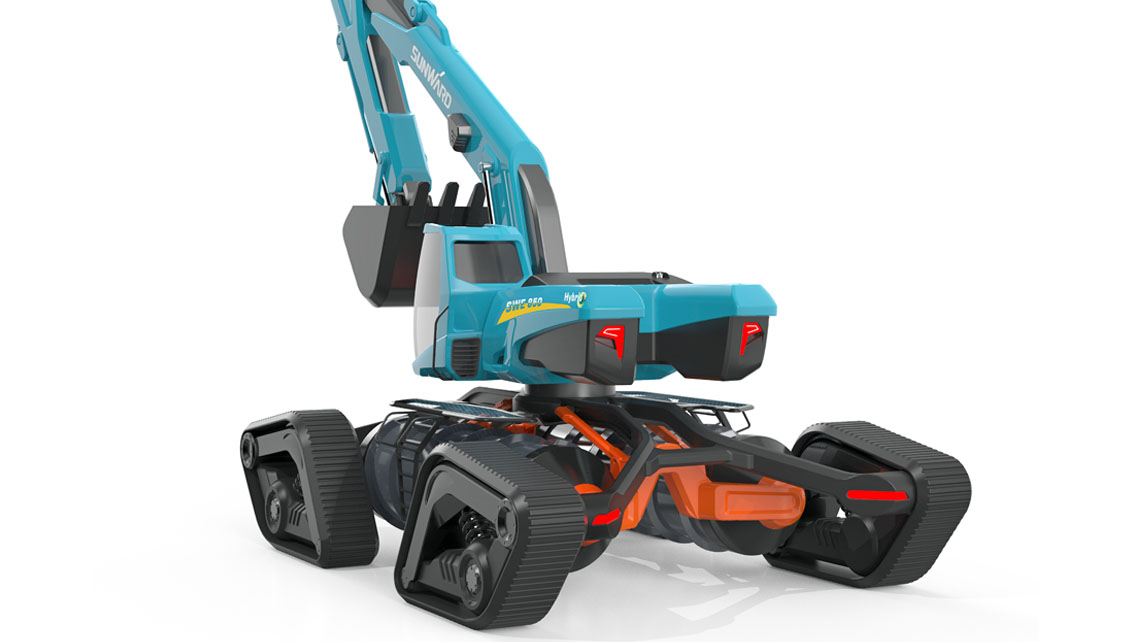AMV Design SUNWARD Amphibious excavator Scavatrice anfibia