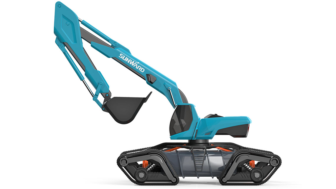 AMV Design SUNWARD Amphibious excavator Scavatrice anfibia