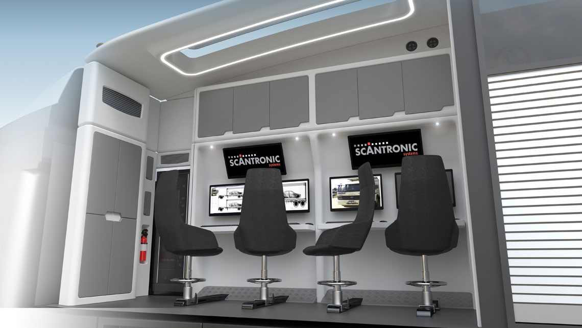 Scantronic - Sistema di ispezione mobile a raggi-x ST-2630M sicurezza scania truck MIS