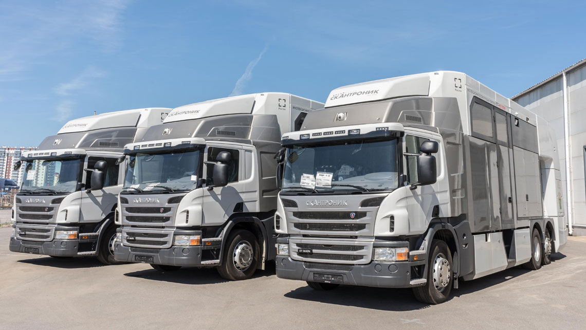 Scantronic - Sistema di ispezione mobile a raggi-x ST-2630M sicurezza scania truck MIS