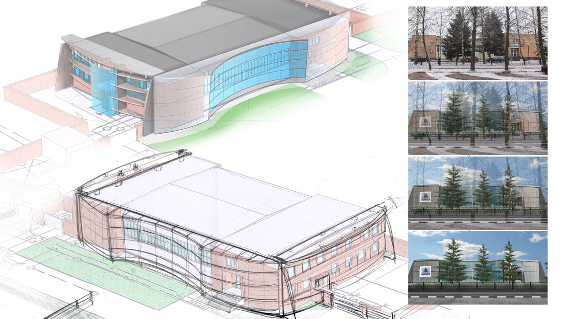 ASPECT Dubna building exteriors