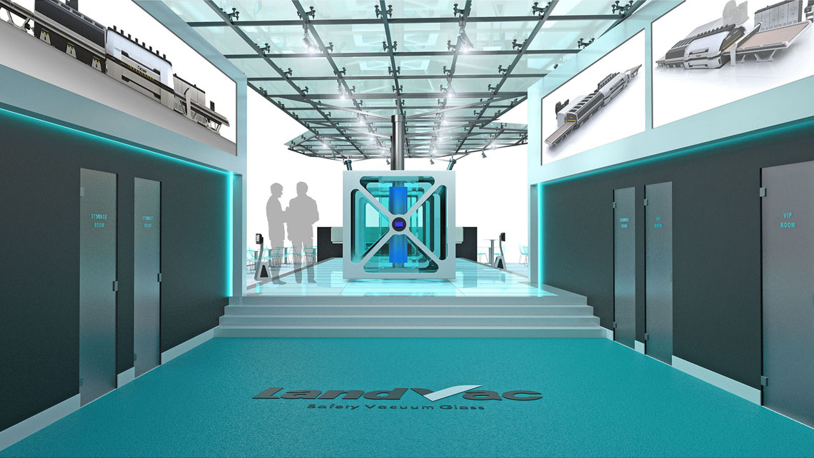AMV Design allestimento stand espositivo Landglass Chinaglass 2016