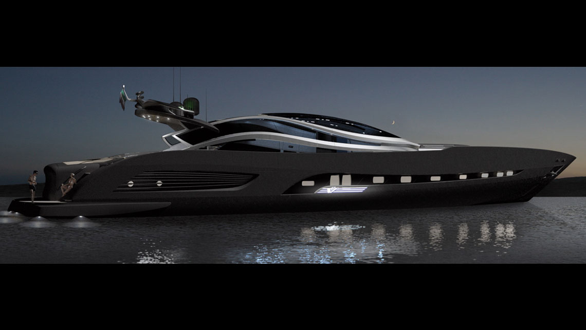 AMV Design Yacht concept of Super Yacht 125'